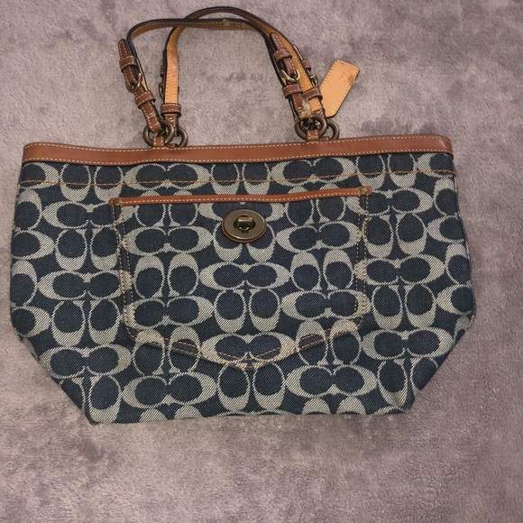 Coach Handbags - Coach Signature Denim Market Tote